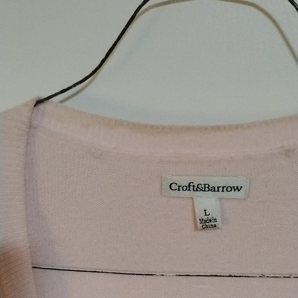 Croft & Barrow Pink Cardigan Sweater - Picture 3 of 6
